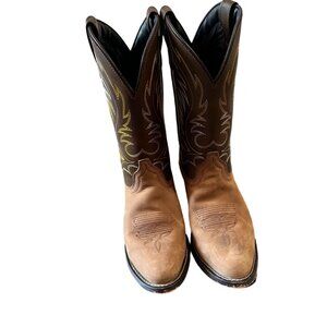 Laredo Kadi 5742 Womens Tan Distressed Western Cowboy Boots size 8.5 Wide